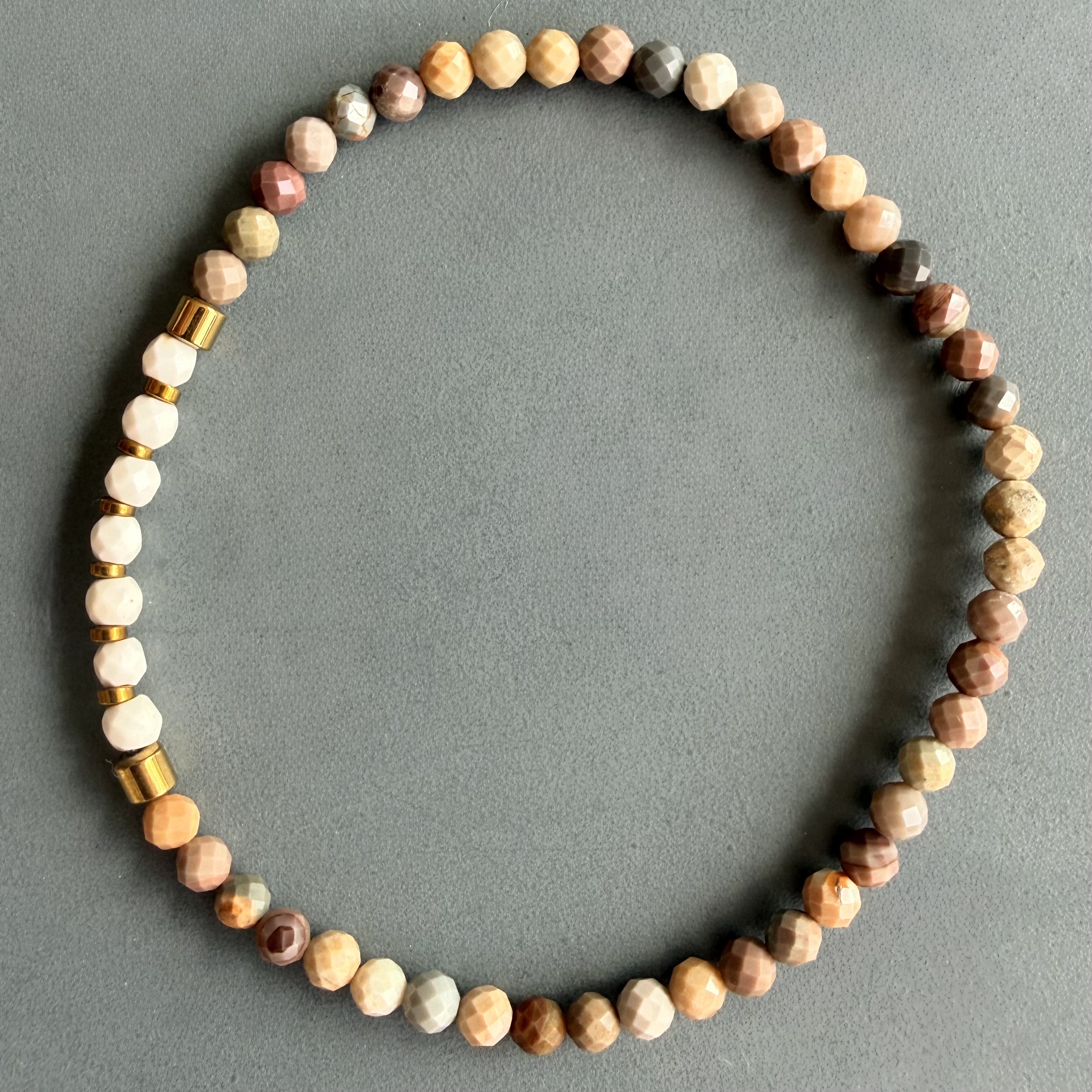 Bracelet en agate pastel-4