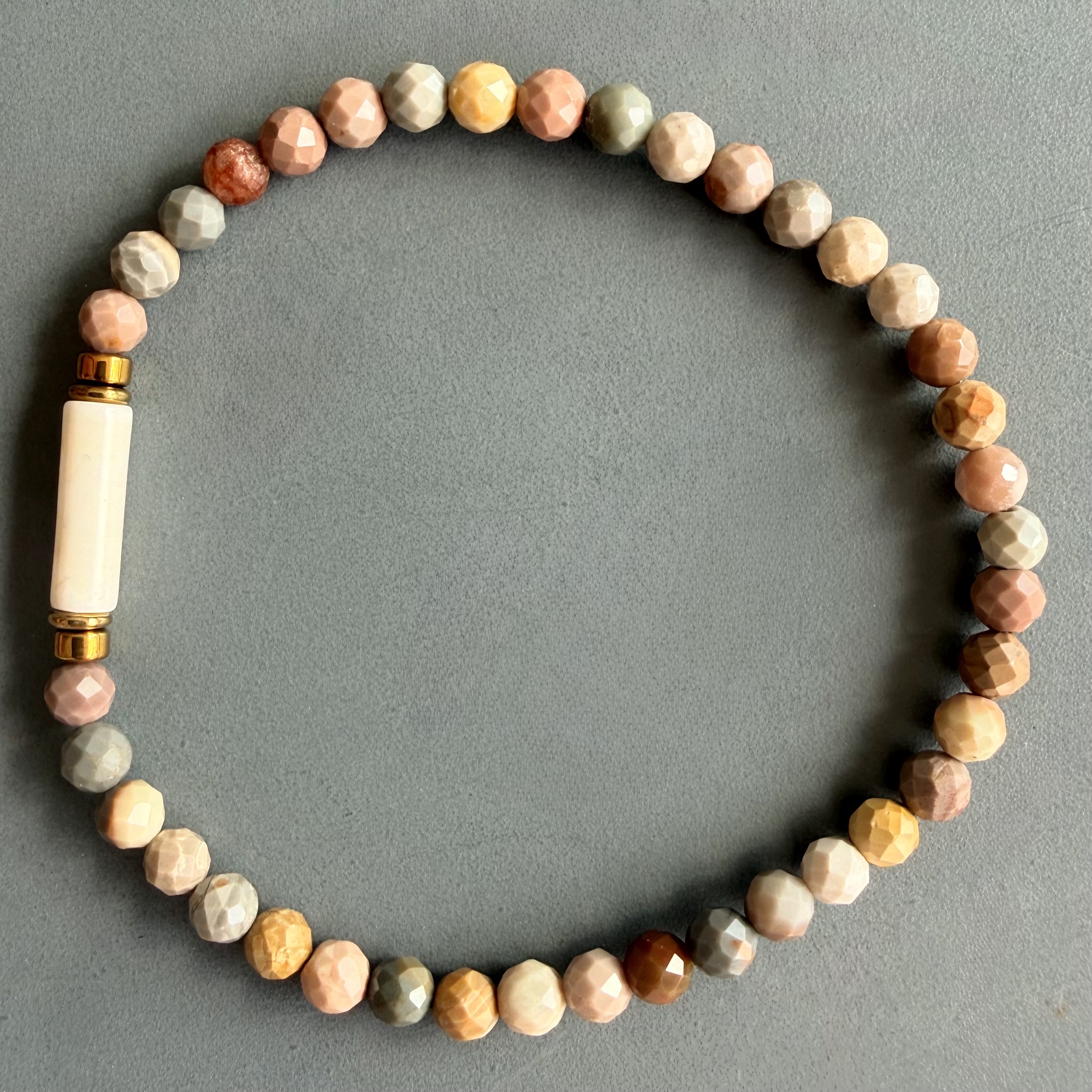 Bracelet en agate pastel-5