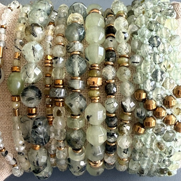 Bracelets en préhnite