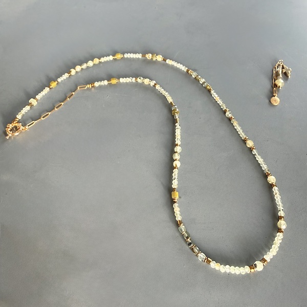 Collier COKATA 75 cm en préhnite-1