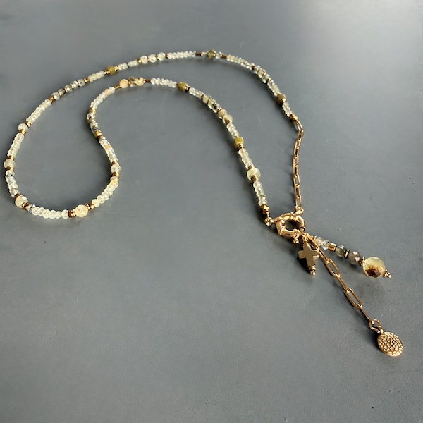 Collier COKATA 75 cm en préhnite