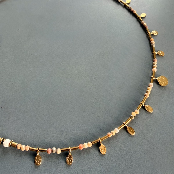 Jonc NUMPA 40 cm en agate pastel-1