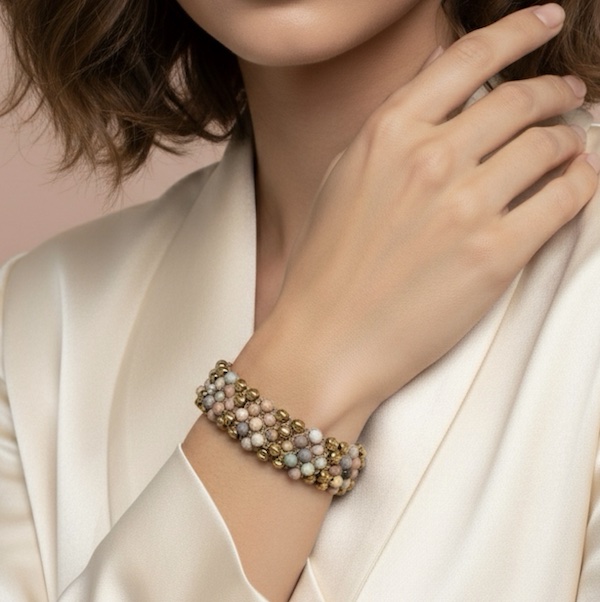 Manchette en macramé agate pastel – Image 5