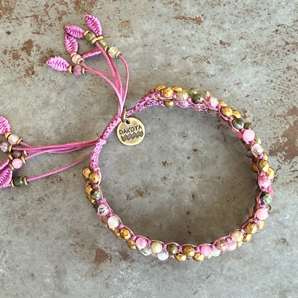 Manchette macramé tourmaline-1