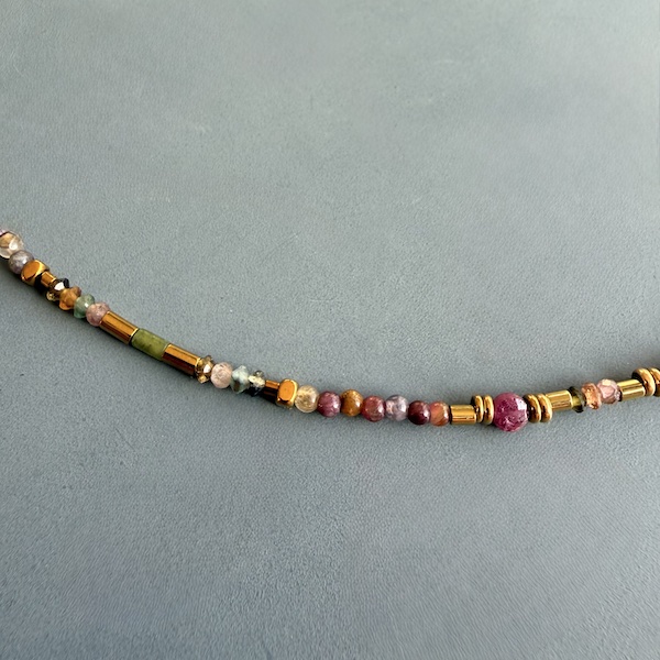 Ras du cou TOPA 42 cm en tourmaline-2