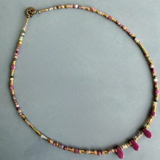 Ras du cou TOPA 42 cm en tourmaline