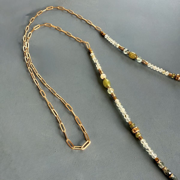 Sautoir NAPYUKA 92 cm en préhnite-2