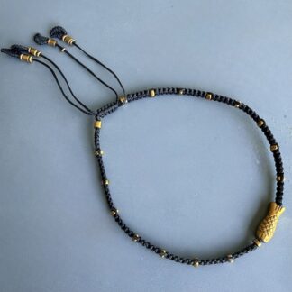 Bracelet de cheville HOGAN en macramé noir