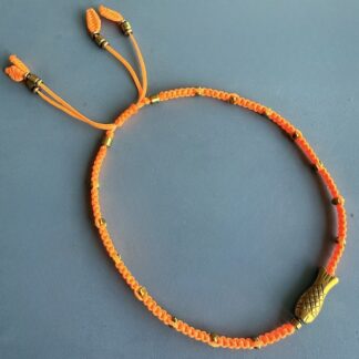 Bracelet de cheville HOGAN en macramé orange