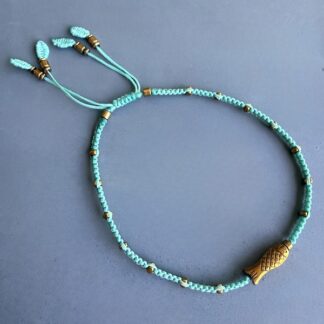 Bracelet de cheville HOGAN en macramé turquoise