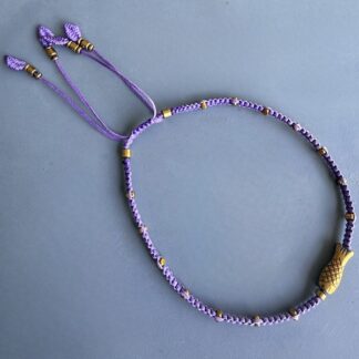 Bracelet de cheville HOGAN en macramé violet