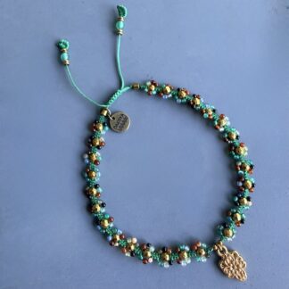 Bracelet de cheville WAKA en agate multicolore