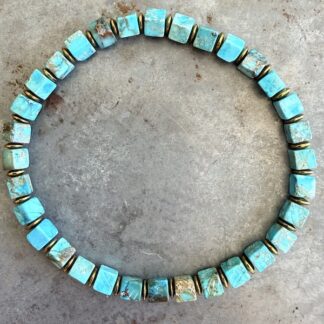 Bracelet en jaspe impérial turquoise-11