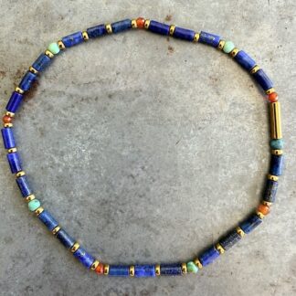 Bracelets en cornaline, lapis lazuli et howlite turquoise-10