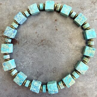Bracelet en jaspe impérial turquoise-6