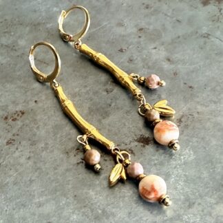 Boucles d'oreilles OWI 1150 en agate pastel