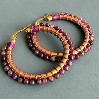 Boucles d'oreilles OWI 1152 créoles en tourmaline