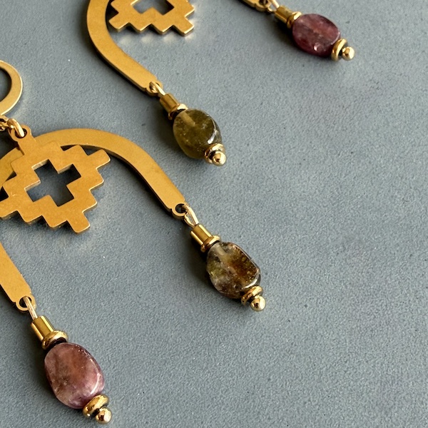 Boucles d'oreilles OWI 1153 en tourmaline-1