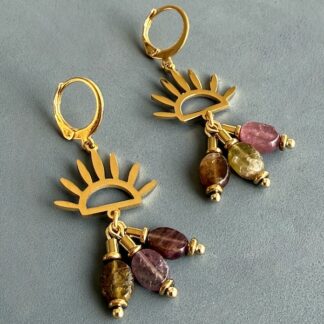 Boucles d'oreilles OWI 1154 en tourmaline