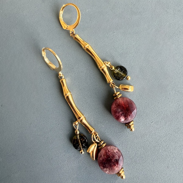 Boucles d'oreilles OWI 1155 en tourmaline-1
