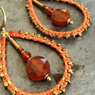Boucles d'oreilles OWI 1166 en cornaline