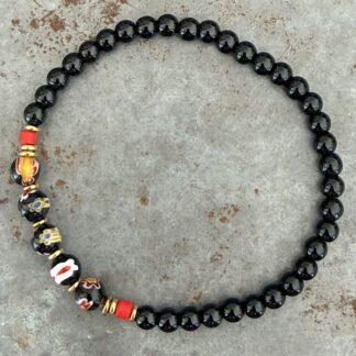 Bracelet en spinelle et millefiori de Murano-2