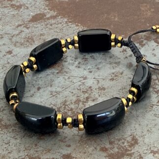 Bracelet macramé double en spinelle