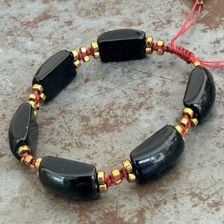 Bracelet macramé double en spinelle-5
